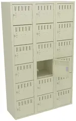 Eighteen Large Box Lockers 
