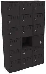 Eighteen Large Box Lockers 
