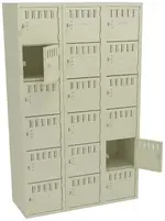 Eighteen Large Box Lockers 