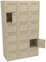 Eighteen Large Box Lockers 