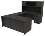 Bow Front Desk with Hutch