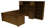 Bow Front Desk with Hutch