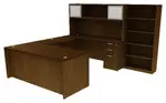 Bow Front Desk with Hutch
