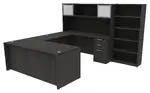 Bow Front Desk with Hutch