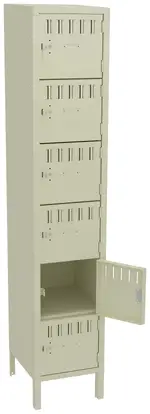 Six Large Box Lockers with Legs