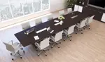 Boat Shaped Conference Table and Chairs Set