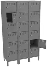 Eighteen Large Box Lockers with Legs