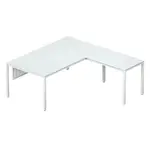 L Shaped Desk with Glass Top