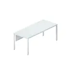 Rectangular Desk with Glass Top
