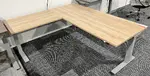 Height-Adjustable L-Shaped Desk