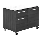 Rolling Storage Cabinet and Drawers Combo Unit