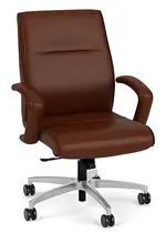 Leather Mid Back Conference Room Chair