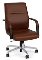 Leather Mid Back Conference Room Chair