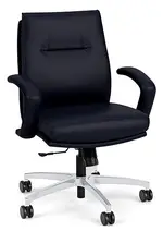 Leather Mid Back Conference Room Chair