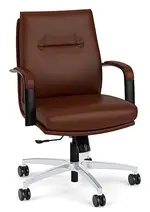 Leather Mid Back Conference Room Chair