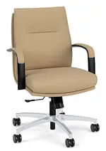 Leather Mid Back Conference Room Chair