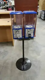 Blue Northwestern Double Head with Stand