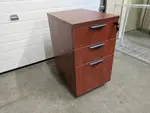 3 Drawer Mobile Cherry Laminate Pedestal File 