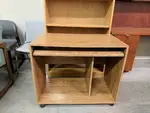 Rolling Computer Stand Side Table With Keyboard Tray