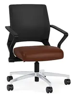 Mesh Back Conference Chair with Leather Seat