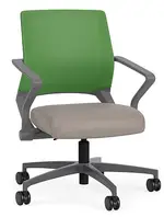 Mesh Back Conference Chair with Vinyl Seat