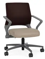 Mesh Back Conference Chair with Vinyl Seat