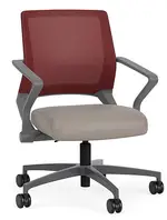 Mesh Back Conference Chair with Vinyl Seat