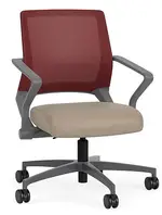 Mesh Back Conference Chair with Vinyl Seat