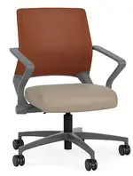 Mesh Back Conference Chair with Vinyl Seat