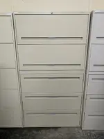 Teknion 5 Drawer Tan Lateral File Cabinet â€“ 36 Inch Wide