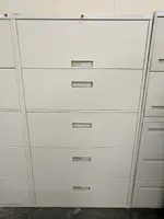Steelcase 5 Drawer Putty Lateral File Cabinet â€“ 36 Inch Wide