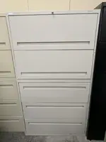 Teknion 5 Drawer Putty Lateral File Cabinet â€“ 36 Inch Wide