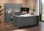 Bow Front U Shaped Desk with Hutch
