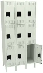 Triple Column Lockers with Legs