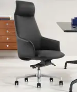 Flared Leather Highback Executive Chair