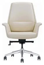 Flared Leather Midback Office Chair 