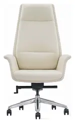 Flared Leather Highback Office Chair