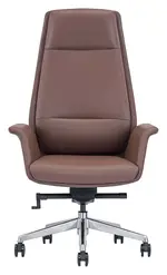 Flared Leather Highback Office Chair 