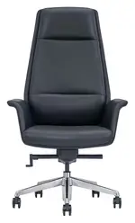 Flared Leather Highback Office Chair