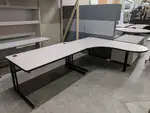 Putty Laminate L Shape Training Table