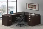 L Shaped Desk with Drawers