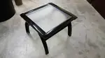 Black Glass Side Table