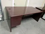 HON Mahogany Desk With Drawers