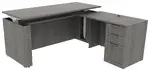 L Shaped Sit Stand Desk
