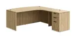 Bow Front L Shaped Desk