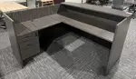 L Shaped Bow Front Reception Desk