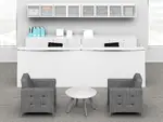 2 Person Reception Desk with Storage