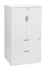 Lateral File with Upper Storage Cabinet