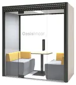 Privacy Booth with Glass Rear Wall