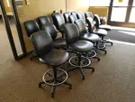 HON Black Vinyl Rolling Stool